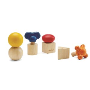 Tuercas y tornillos de madera Plantoys