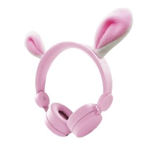 Auriculares infantiles conejo rosa