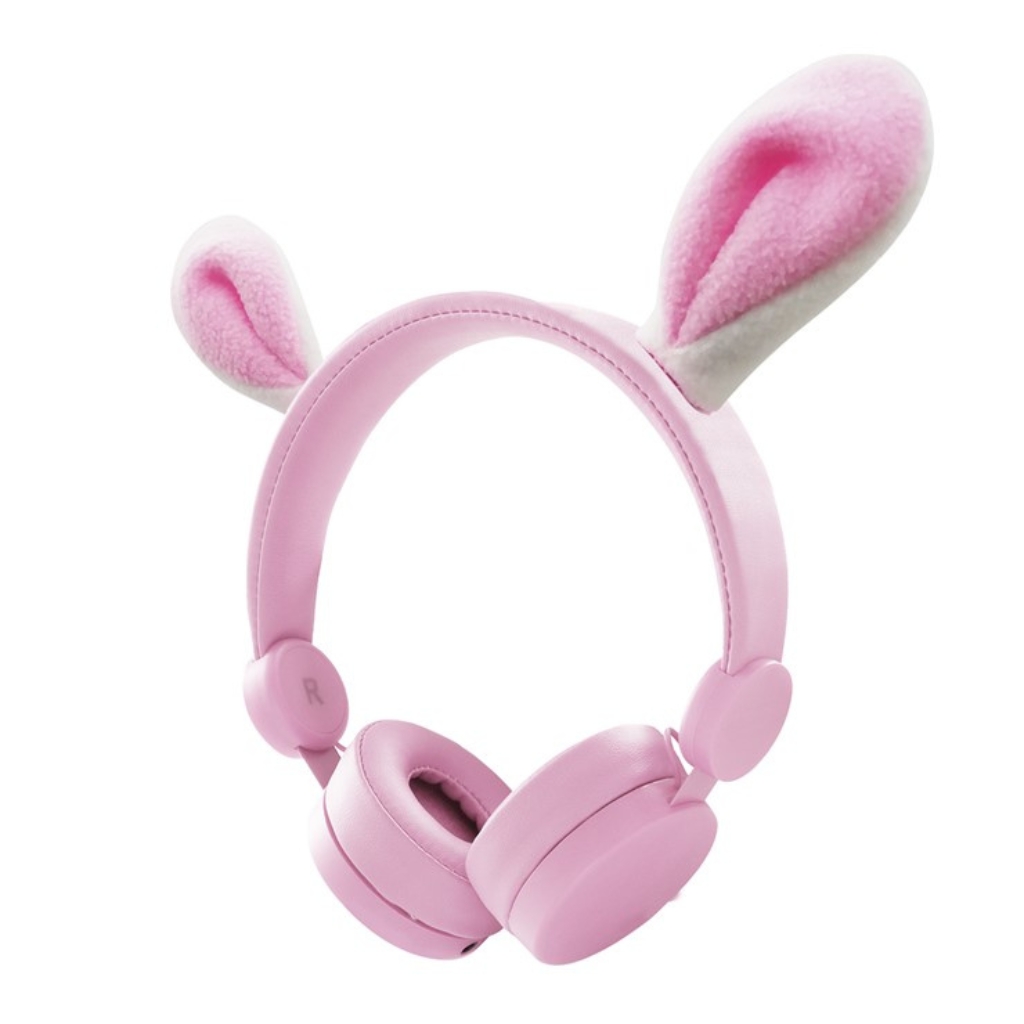 Auriculares infantiles conejo rosa