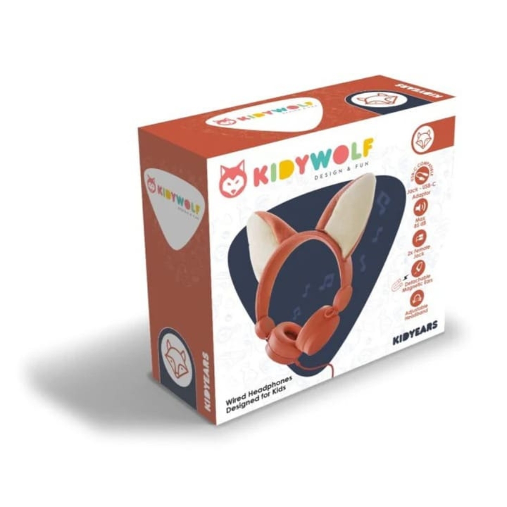 Auriculares infantiles zorro marrón