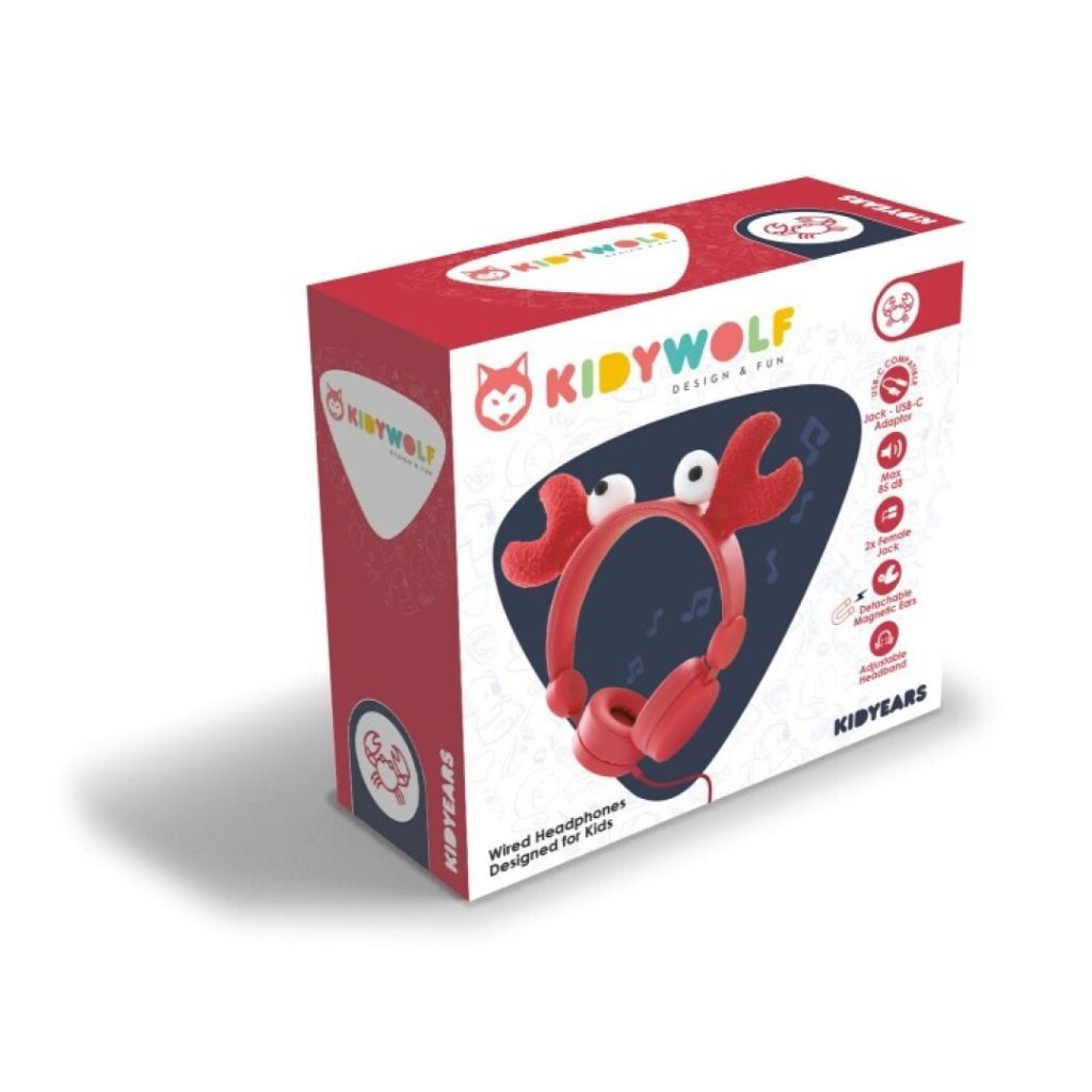 Caja auriculares infantiles cangrejo